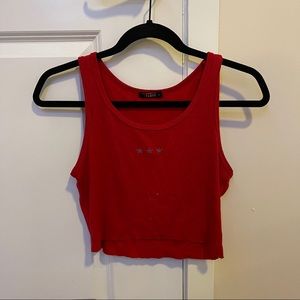 Retro Red Crop Top